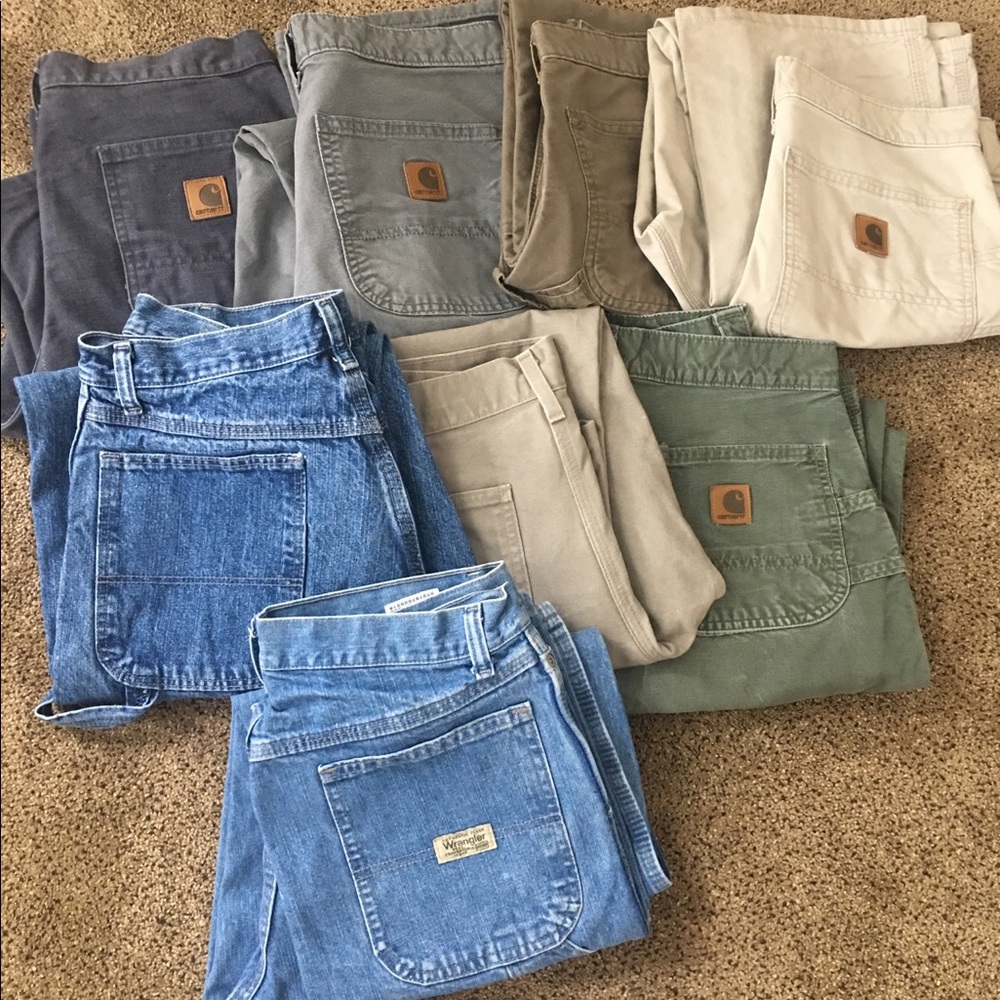 Carhartt and Wrangler Jean Lot
